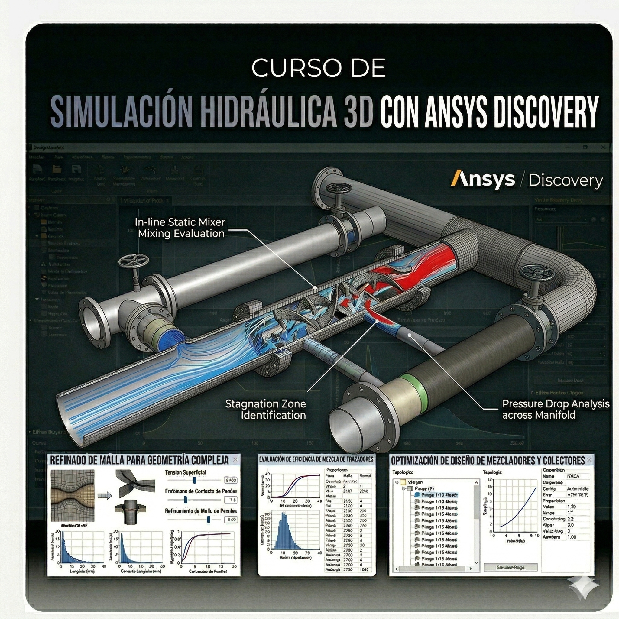 Simulación Hidráulica 3D con Ansys Discovery